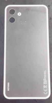 HNVIEW NOTHING PHONE 1 BACK GLASS PANEL WITH PROPER FITTING AND OG WITH LOGO AND OG AND COMPATIBLE Back Panel(White)