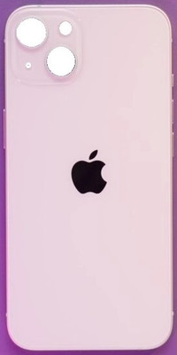 FLOUNDER APPLE IPHONE 13 GLASS WITH PROPER LOGO Back Panel(PINK)