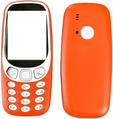 imbi Nokia 3310 Front Back Body With Keypad Front & Back Panel(Orange)