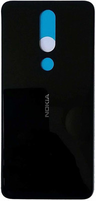 GadgetSpce Nokia 5.1 Plus Mobile Housing Glass Back Panel(Black)