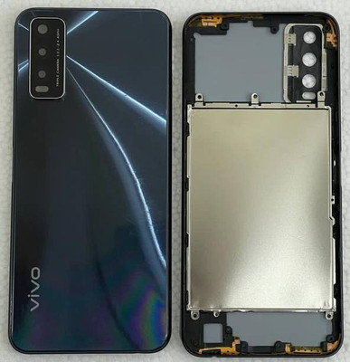 SRaccessories Vivo Y20 (Housing Body) (Side Keys with Middle Body) Full Panel(Obsidian Black)
