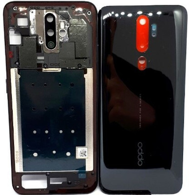 Sandreezz Oppo A9 2020 (With Middle Ring Camera Lens & Side Volume Power Buttons) Full Panel(Mirror Black)