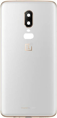 SRaccessories Oneplus 6 (Glossy Glass) Back Panel(White)