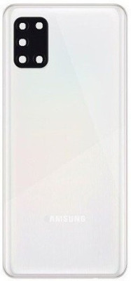 Sparevilla Samsung Samsung Galaxy A31 : White (WITH ALL BRAND LOGO & CAMERA GLASS LENS FITTING) Back Panel(White)