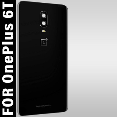 SUFO OnePlus 6T With Camera Glass Back Panel(Mirror Black)