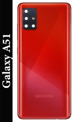 Unique4Ever Samsung Galaxy A51 With Middle Ring & Camera Ring Back Panel(Red)