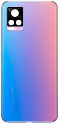 SRaccessories VIVO V20 Pro 5G [wtih camera lances ( GLASS ) Back Panel((Sunset Melody))