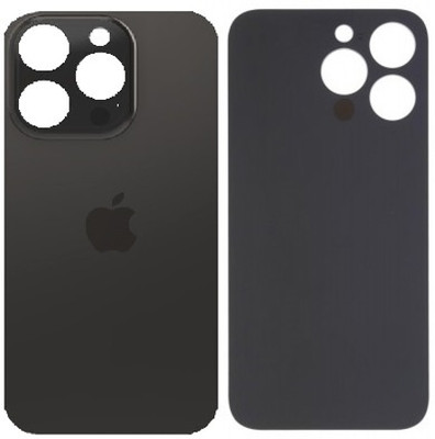 Sandreezz Apple iPhone 14 Pro (Glass) (Best Quality) (with Proper Logo) Back Panel(Space Black)