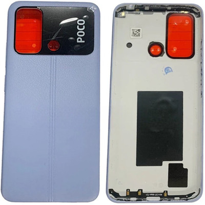 Sandreezz Xiaomi Poco C55 (Best Quality)(With Side Volume & Power Buttons) (with Proper Logo) Back Panel(Cool Blue)
