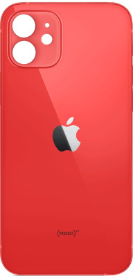 LEISURELIC APPLE IPHONE 12 (GLASS) WITH PROPER LOGO Back Panel(RED)
