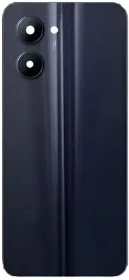 imbi Realme C33 Battery Door Wth Camera Glass Back Panel(Black)