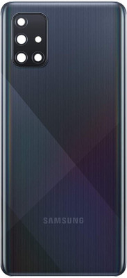 Flipkart SmartBuy SAMSUNG Galaxy ( A71 ) With Camera Glass Lens Back Panel(Prism Crush Black)