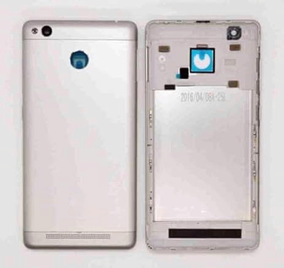 SPAREASP Xiaomi Redmi 3s Prime (With Proper Logo) Silver Back Panel(Silver)