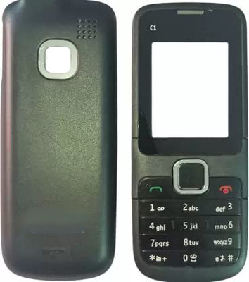imbi Nokia C1-01 Front Back Body With Keypad Front & Back Panel(Black)