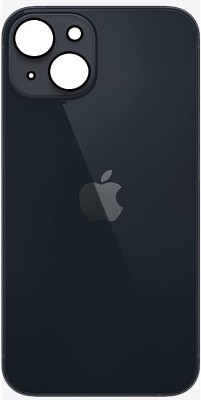 FLOUNDER APPLE IPHONE 15 GLASS WITH PROPER LOGO Back Panel(MIDNIGHT BLACK)