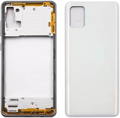SPAREASP Samsung A31 Back Housing Body ( Middle Ring + Back Panel) White Back Panel(White)