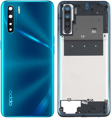 Unique4Ever OPPO ( F15 ) With Middle Ring Camera Lens Body & Volume Power Buttons Back Panel(Blazing Blue)