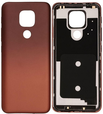 Kraze4blaze Motorola Moto E7 Plus (With Proper Logo) Back Panel(Amber Bronze)