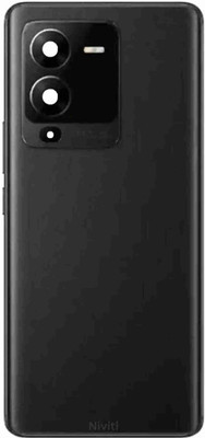 HNVIEW Vivo V25 PRO Back glass panel with camera lens compatible logo Back Panel(Black)