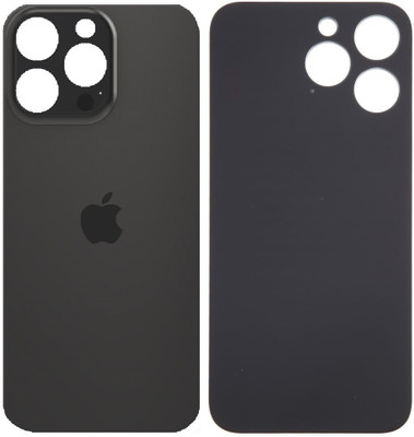 Sandreezz Apple iPhone 15 Pro Max (Glass) (Best Quality) (with Proper Logo) Back Panel(Black Titanium)