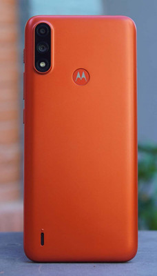 LEISURELIC MOTOROLA MOTO E7 POWER WITH PROPER LOGO Back Panel(ORANGE)