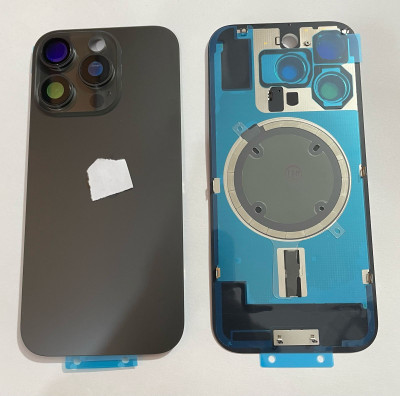 SPAREASP Iphone 16 Pro With Wireless Magnet and Camera Fitting Lens Back Panel(Black)