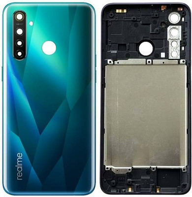 SRaccessories Realme 5 Pro (Housing Body) (Side Keys with Middle Body) Full Panel(Crystal Green)