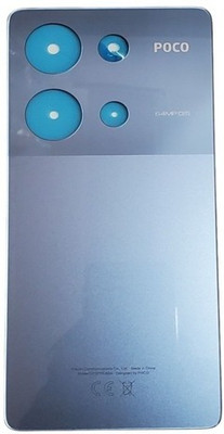 SRaccessories Poco M6 Pro (4G) Glass Back Panel(Silver)