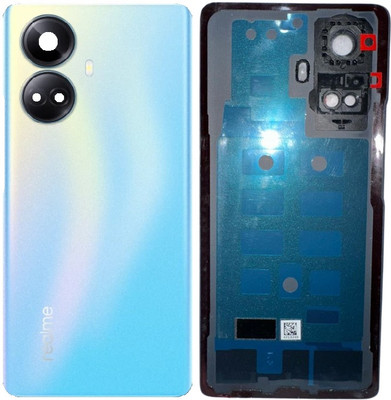 Sandreezz Realme 10 Pro+ (with Camera Ring Glass Lens) (Best Quality) (with Proper Logo) Back Panel(Nebula Blue)