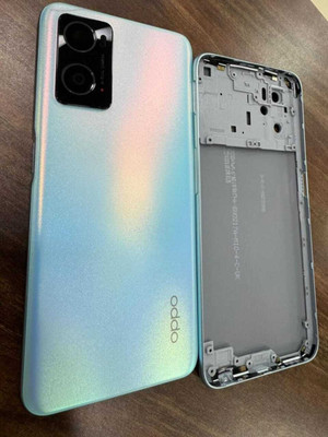 IncMart For Oppo A76 Housing Body Middle Ring Panel Glass, Key Full Panel(Sky Blue)