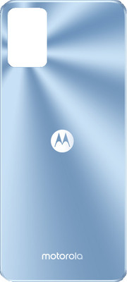 Sandreezz Motorola Moto E22 (with Proper Logo) Back Panel(Arctic Blue)