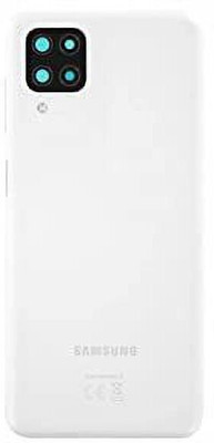 Sparevilla Samsung Samsung Galaxy A12 : White (WITH ALL BRAND LOGO) Back Panel(White)