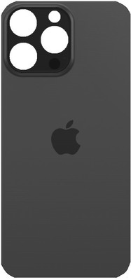 KezeMize Apple iPhone 16 Pro Max (Best Quality)(With Proper Logo)(Glass) Back Panel(Black)