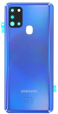SPAREWARE Samsung Samsung Galaxy A21s : Blue (WITH ALL BRAND LOGO & CAMERA GLASS LENS FITTING) Back Panel(Blue)