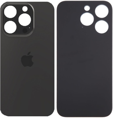 Sandreezz Apple iPhone 15 Pro (Glass) (Best Quality) (with Proper Logo) Back Panel(Black Titanium)