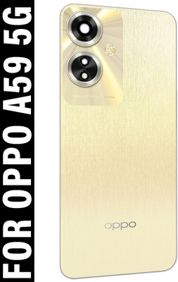 SUFO OPPO A59 5G With Camera Glass Back Panel(Silk Gold)