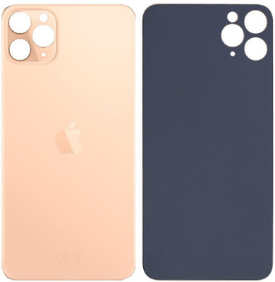 KezeMize Apple iPhone 11 Pro Max (Best Quality)(With Proper Logo)(Glass) Back Panel(Gold)
