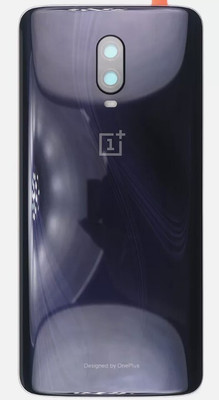 Kraze4blaze OnePlus 6T (Glass)(With Camera Lens)(With Proper Logo) Back Panel(Mirror Black)