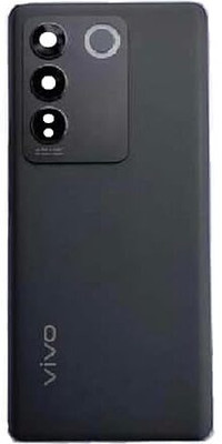 IncMart For Vivo V27 5G (With LOGO) Back Glass Back Panel(Black)