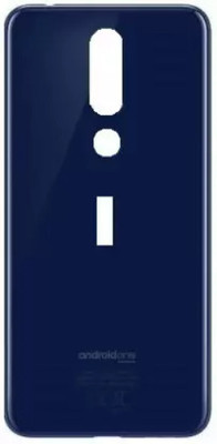 SRaccessories Nokia 5.1 Plus (Glass) (With Logo Cover Tape) Back Panel(Blue)