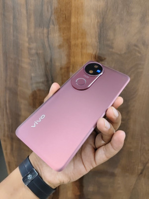 SlopK SlopK Vivo V50 5G(Glass) Back Panel(Rose Red)