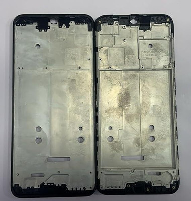 Tworld Motorola Moto E32s Front Housing LCD Frame Bezel Plate Digitizer Panel(Black)