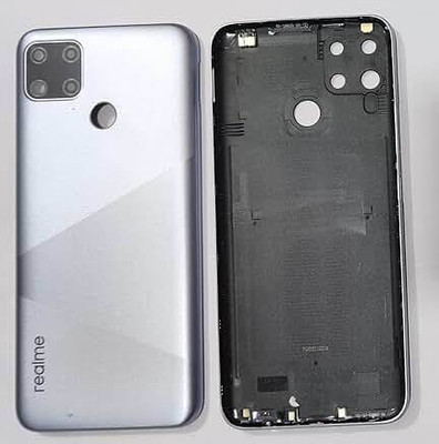 SPAREASP Realme C12 (With Proper Logo) Gray Back Panel(Gray)