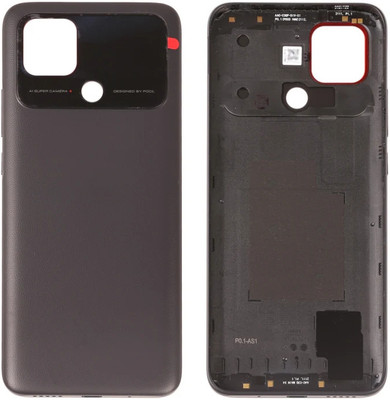 Kraze4blaze Xiaomi Poco C40 (Best Quality)(With Proper Logo) Back Panel(Black)