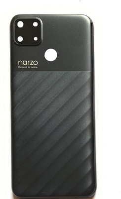 KezeMize Realme Narzo 50A (with Proper Logo) Back Panel(Black)
