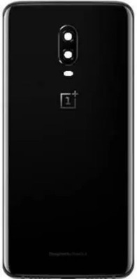 SRaccessories ONEPLUS 6T ( GLASS ) with camera lanes Original Back Panel(Black)