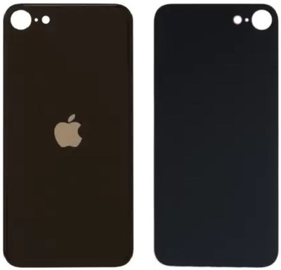 Sandreezz Apple iPhone SE 2022 (Glass) (Best Quality) (with Proper Logo) Back Panel(Midnight)
