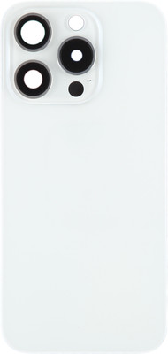 Spares4ever iPhone 15 Pro White Replacement Glass with Camera Lens and Magsafe Magnet Back Panel(White)