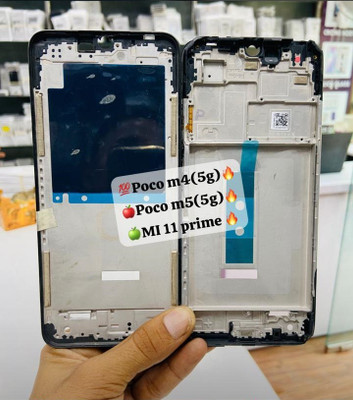 FLOUNDER XIAOMI REDMI 11 PRIME POCO M5 (5G) POCO M4 (5G)(LCD MIDDLE FRAME) WITH PROPER LOGO Front Panel(BLACK)