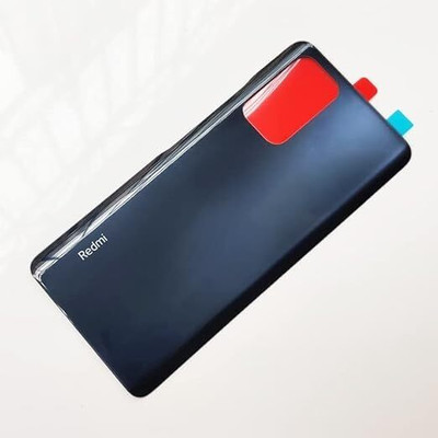 Docile Xiomi Redmi mi Note 10 Pro Max Back Glass Back Door Panel Back Panel(Black)